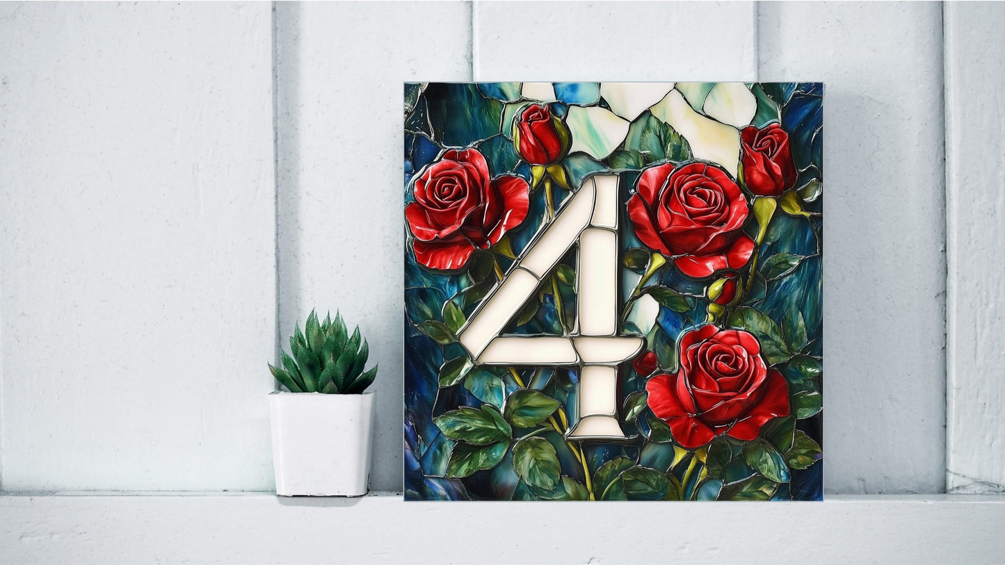 Customised House Number Tiles From Existing Design Templates