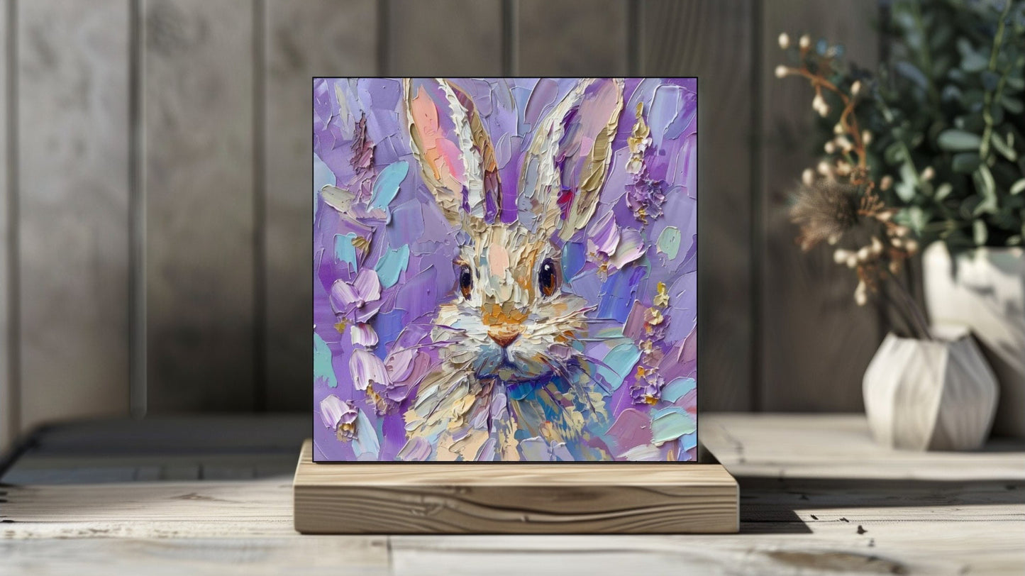 Oil Palette Knife Paintings - Bunny Rabbit