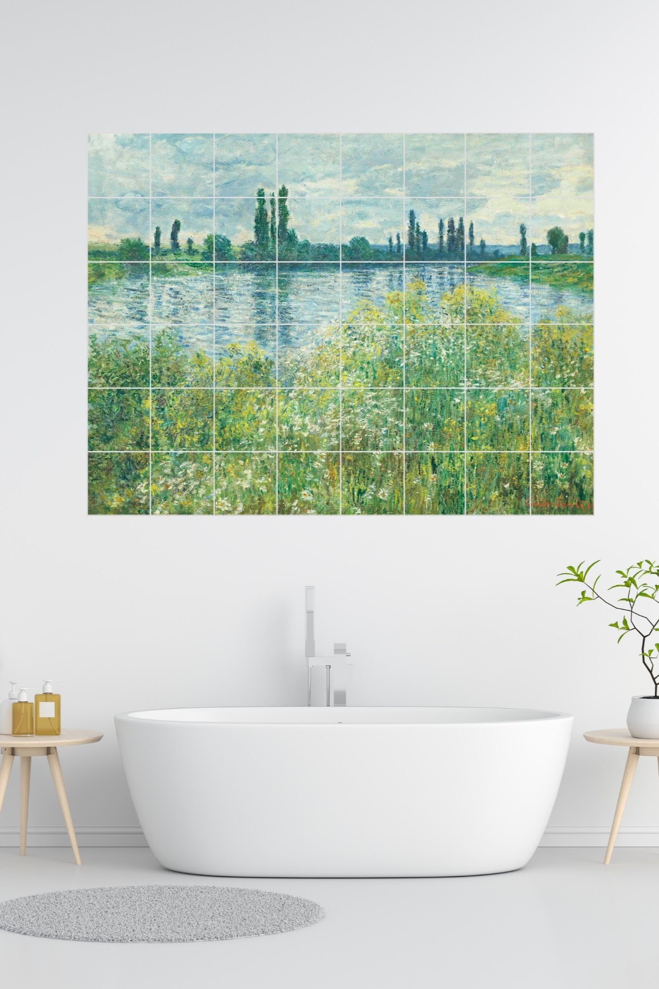 Claude Monet Original Art Murals - Banks of the Seine, Vétheuil (1880)