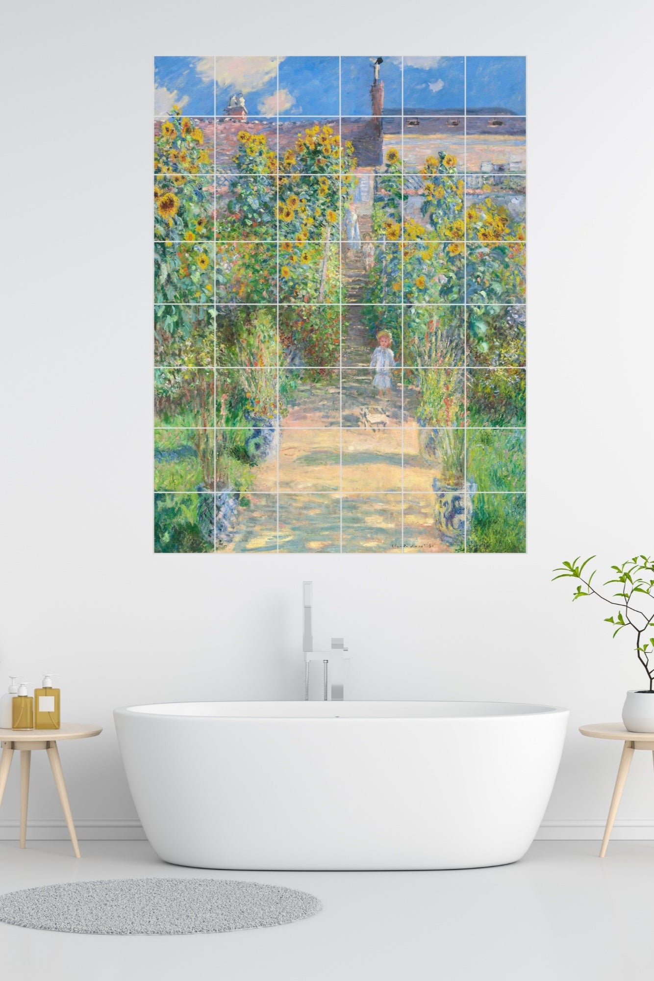 Claude Monet Original Art Murals - The Artist's Garden at Vétheuil (1881)