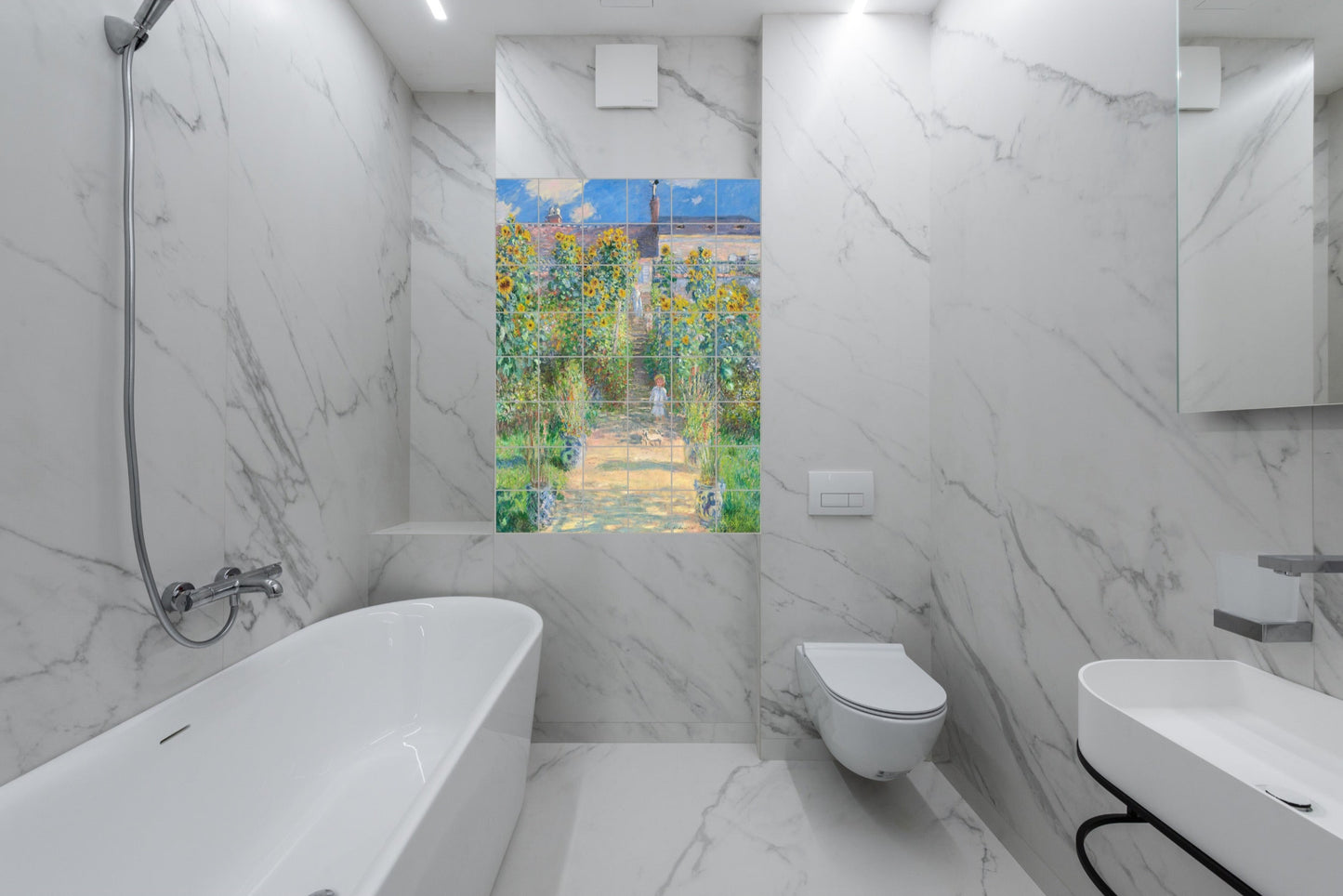 Claude Monet Original Art Murals - The Artist's Garden at Vétheuil (1881)