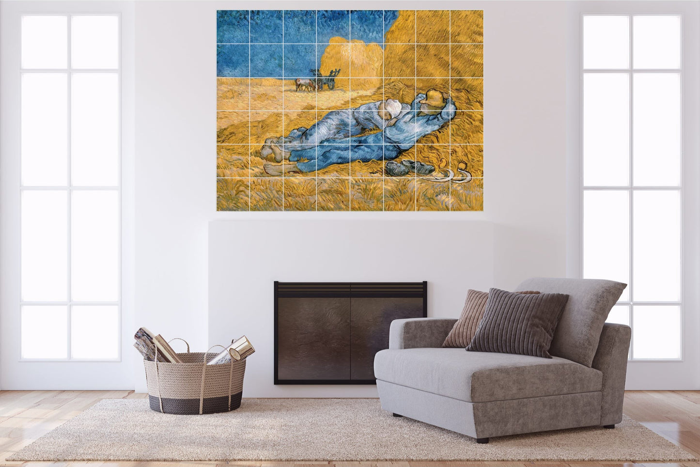 Vincent van Gogh Original Art Murals - The Siesta (1890)