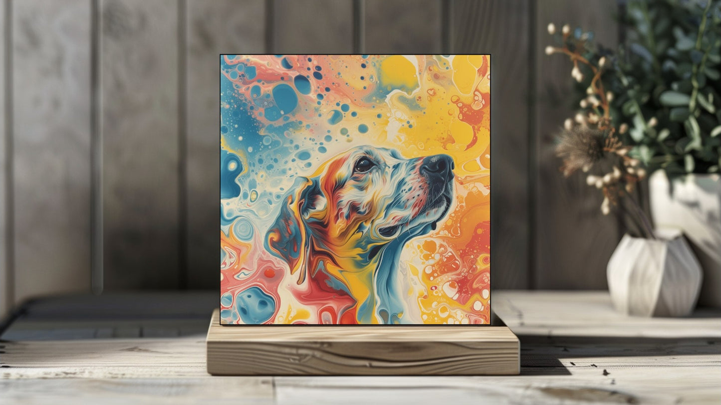Animal Marbling Portrait Series (Vivid Colour) - Dog