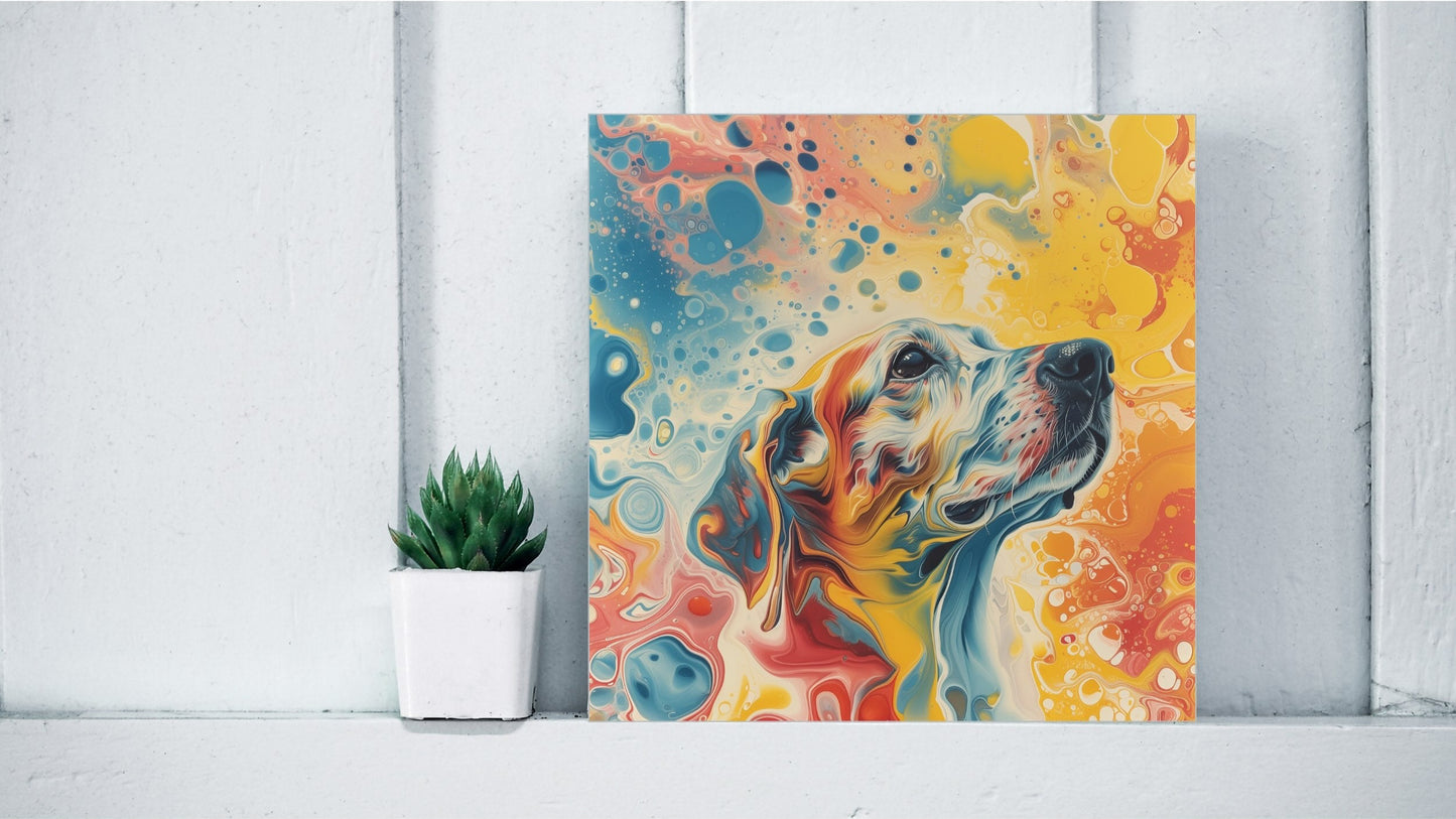 Animal Marbling Portrait Series (Vivid Colour) - Dog