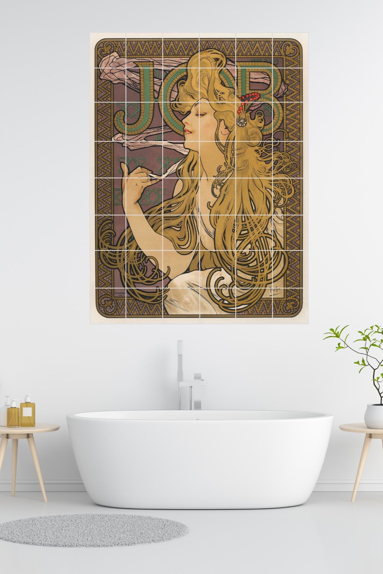 Alphonse Mucha Original Art Murals - Job (1896)