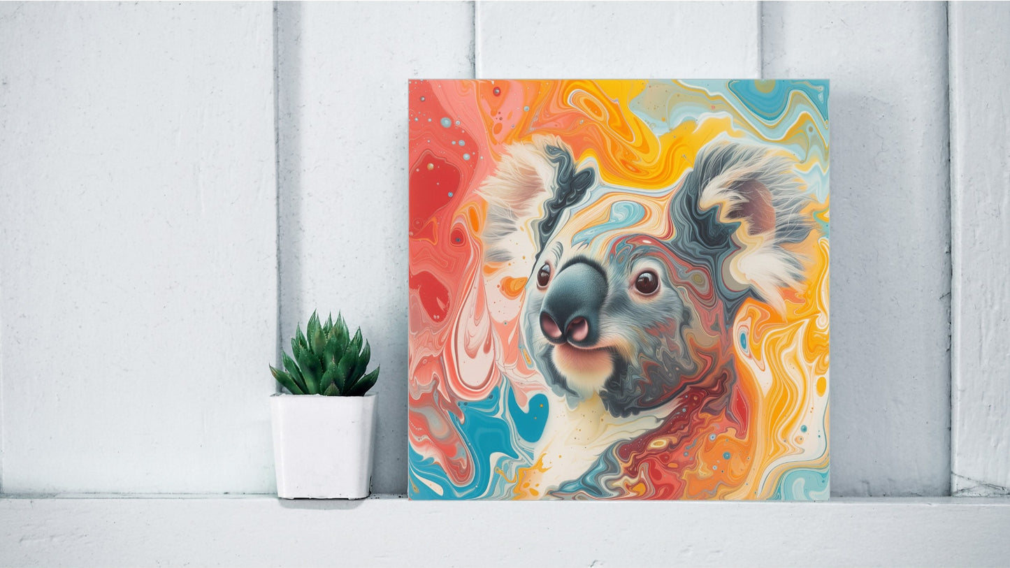 Animal Marbling Portrait Series (Vivid Colour) - Koala