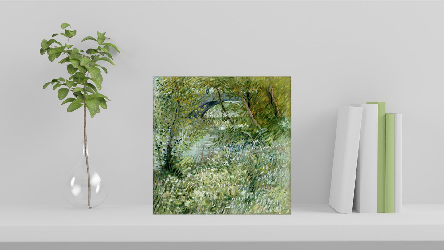 Vincent van Gogh Display Tiles - River Bank in Springtime (1887)