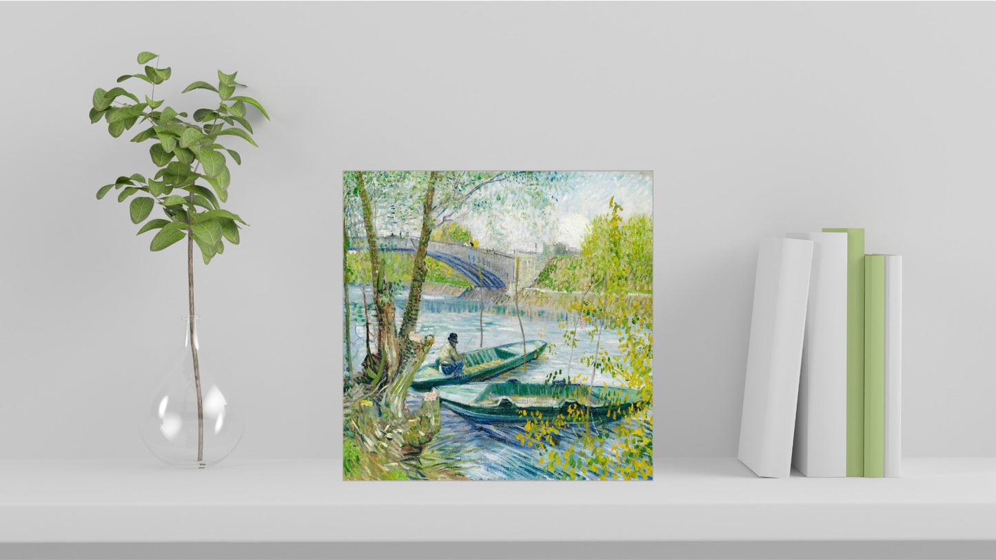 Vincent van Gogh Display Tiles - Fishing in Spring, the Pont de Clichy (Asnières) (1887)