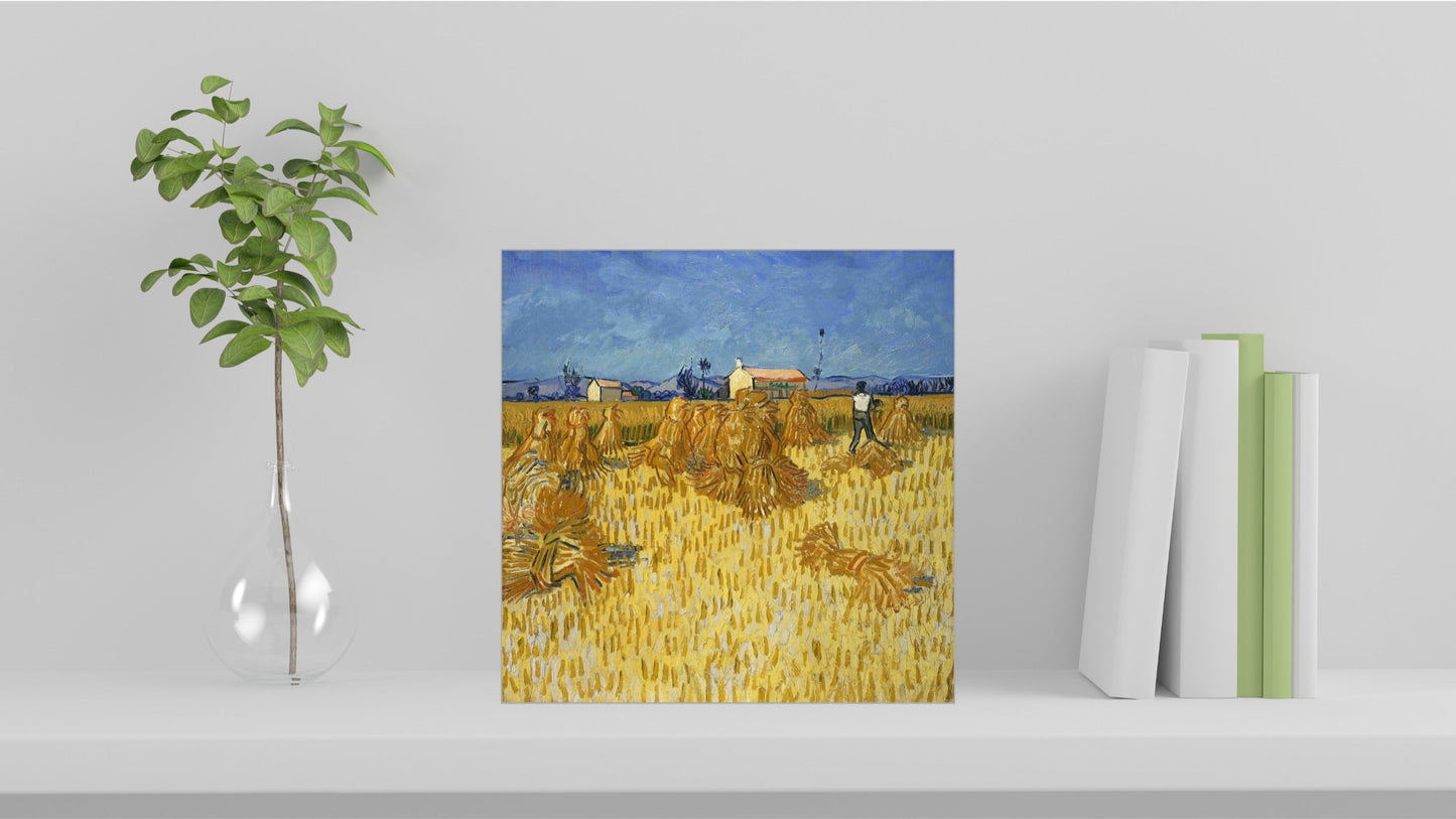 Vincent van Gogh Display Tiles - Corn Harvest in Provence (1888)