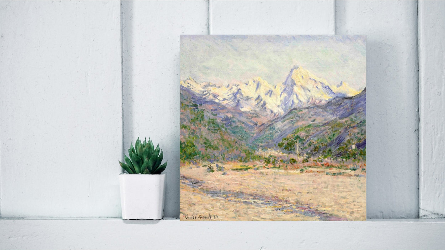 Claude Monet Display Tiles - The Valley of the Nervia (1884)