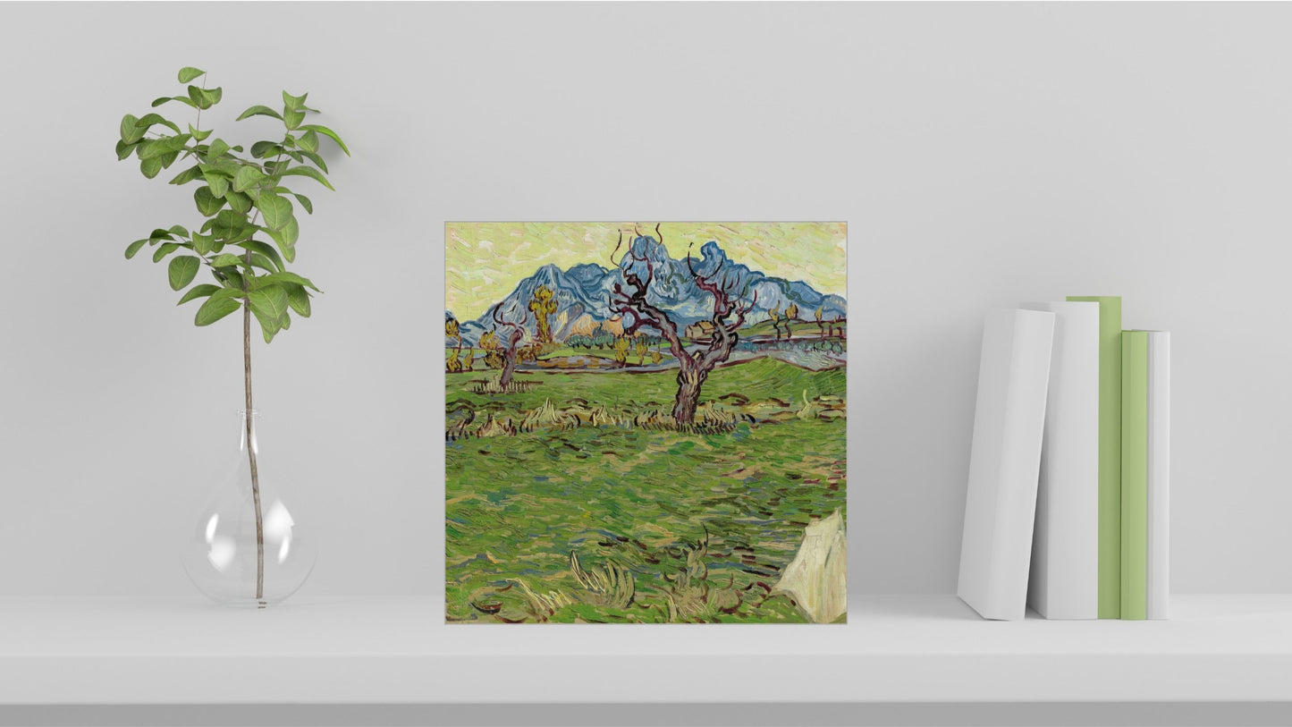 Vincent van Gogh Display Tiles - Champs près des Alpilles (1889)