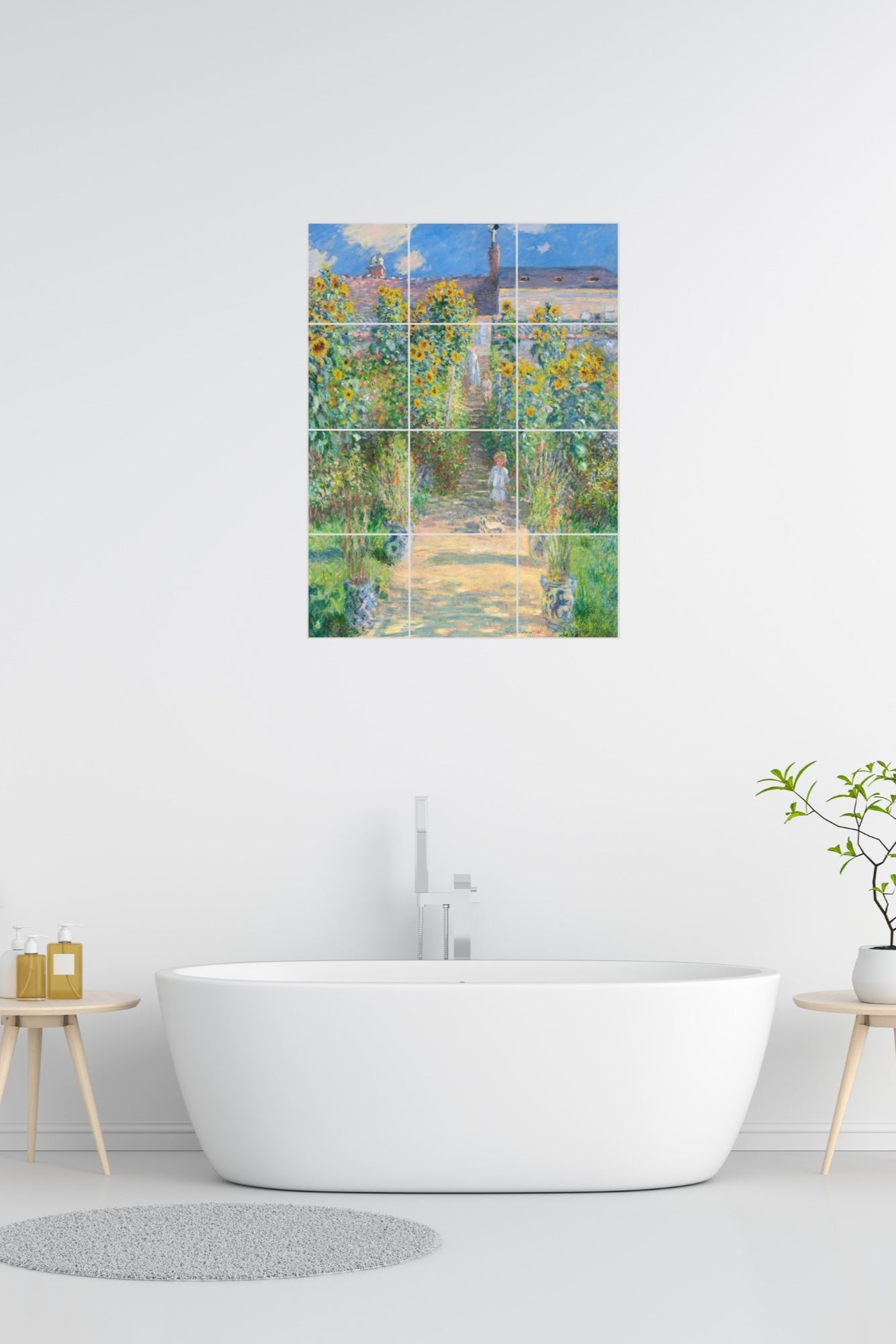 Claude Monet Original Art Murals - The Artist's Garden at Vétheuil (1881)