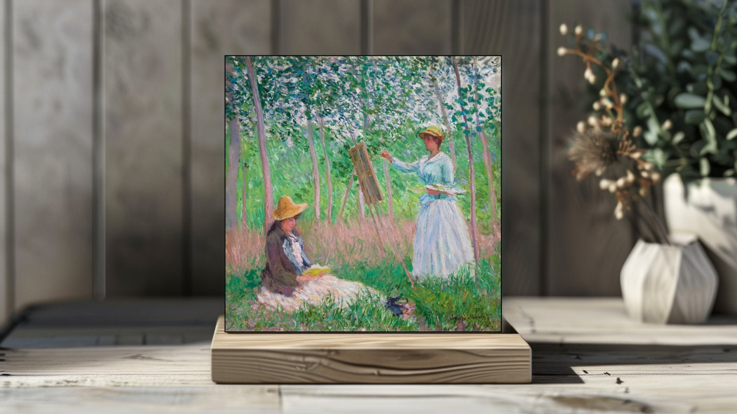 Claude Monet Display Tiles - In the Woods at Giverny (1887)
