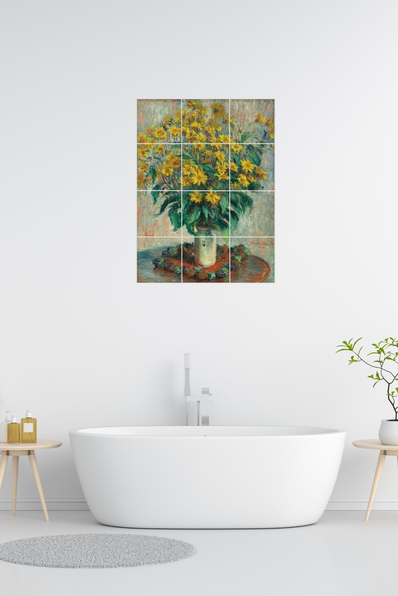 Claude Monet Original Art Murals - Bouquet of Sunflowers (1881)