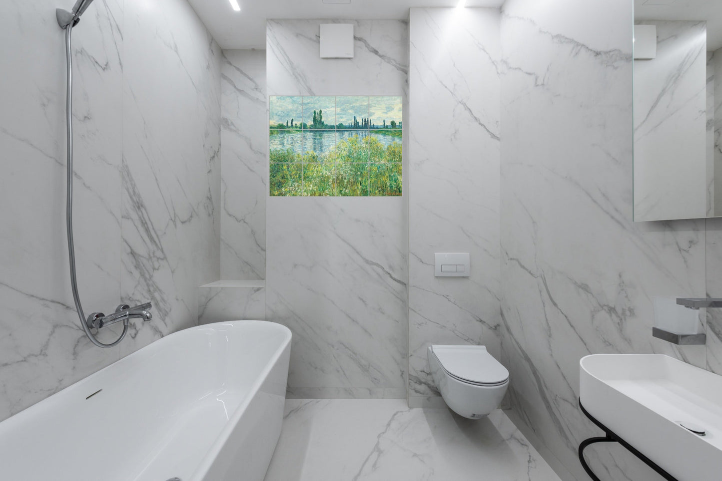 Claude Monet Original Art Murals - Banks of the Seine, Vétheuil (1880)