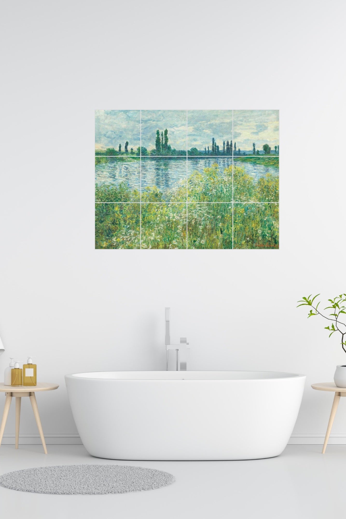 Claude Monet Original Art Murals - Banks of the Seine, Vétheuil (1880)