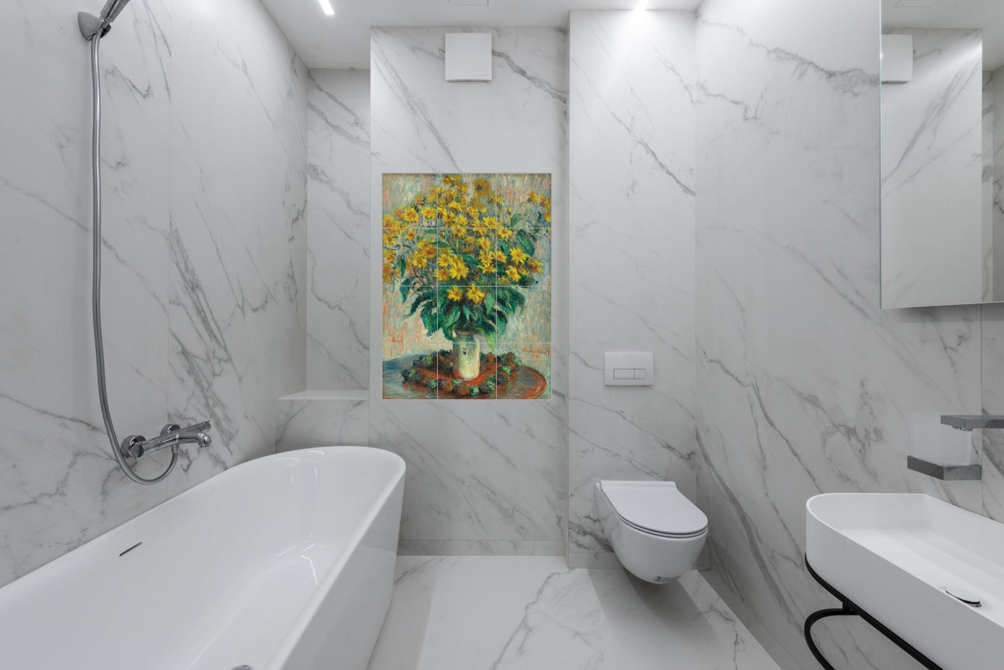 Claude Monet Original Art Murals - Bouquet of Sunflowers (1881)