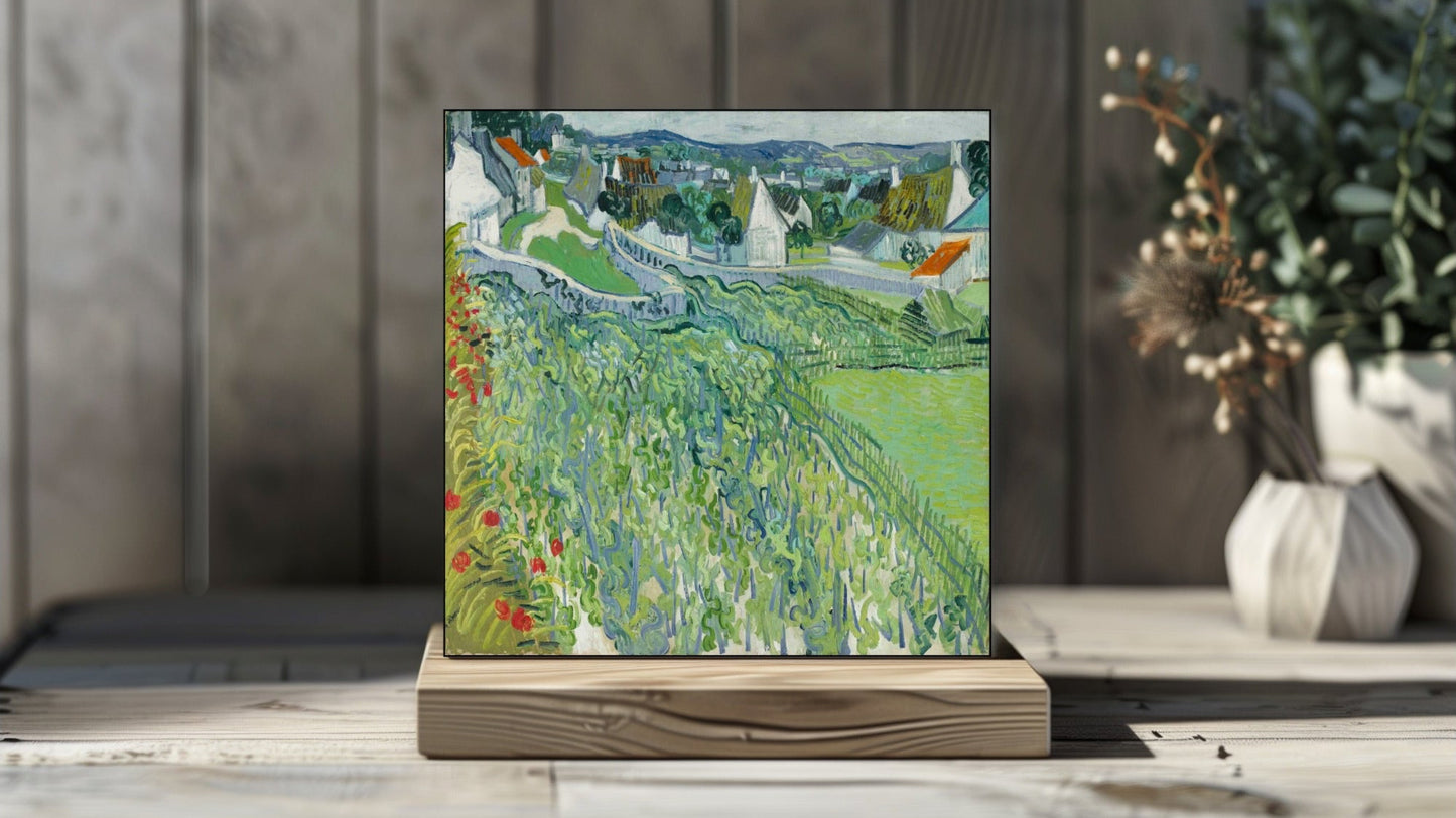 Vincent van Gogh Display Tiles - Vineyards at Auvers (1890)