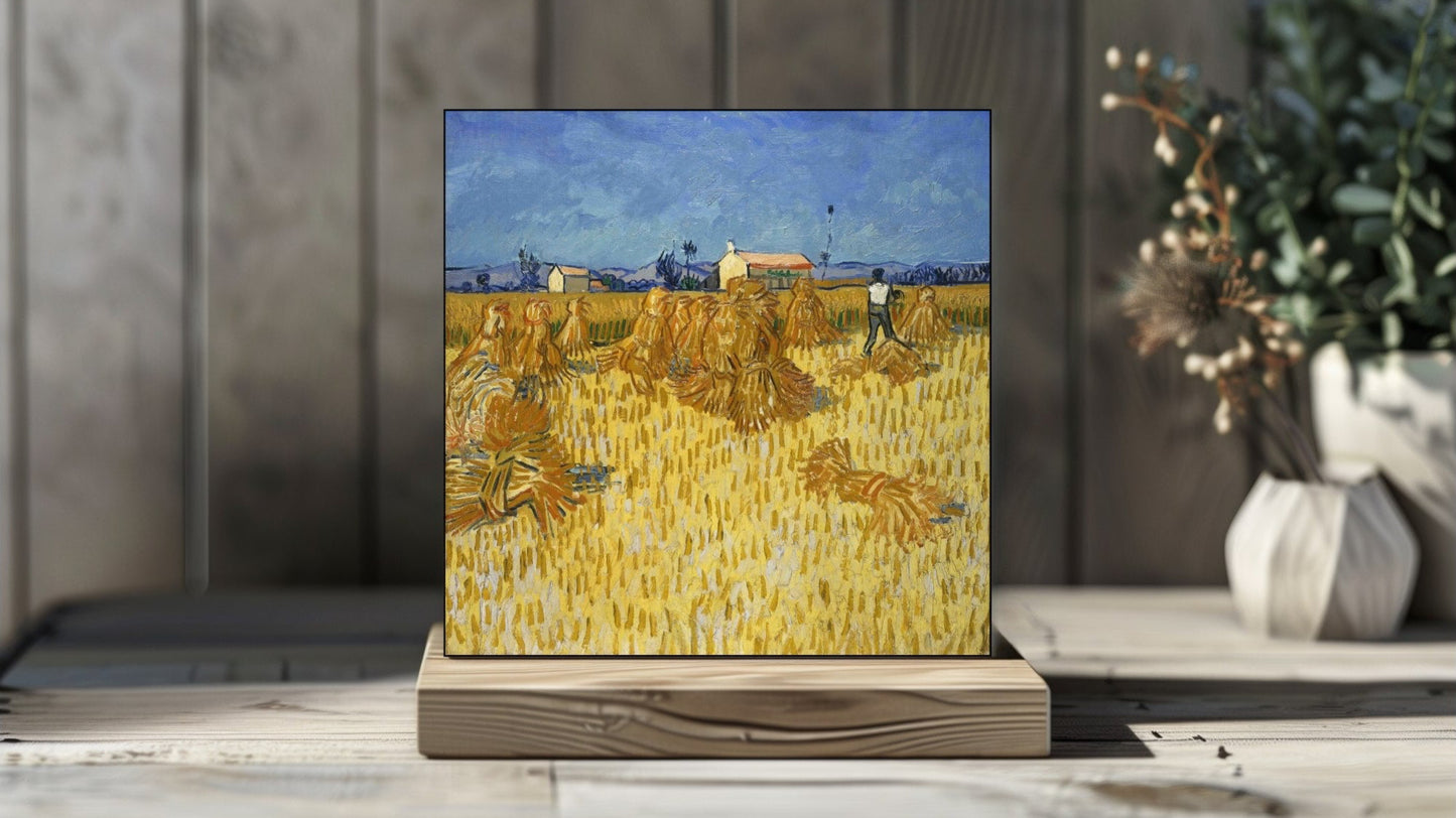 Vincent van Gogh Display Tiles - Corn Harvest in Provence (1888)
