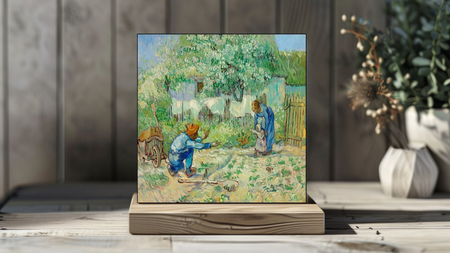 Vincent van Gogh Display Tiles - First Steps, after Millet (1890)
