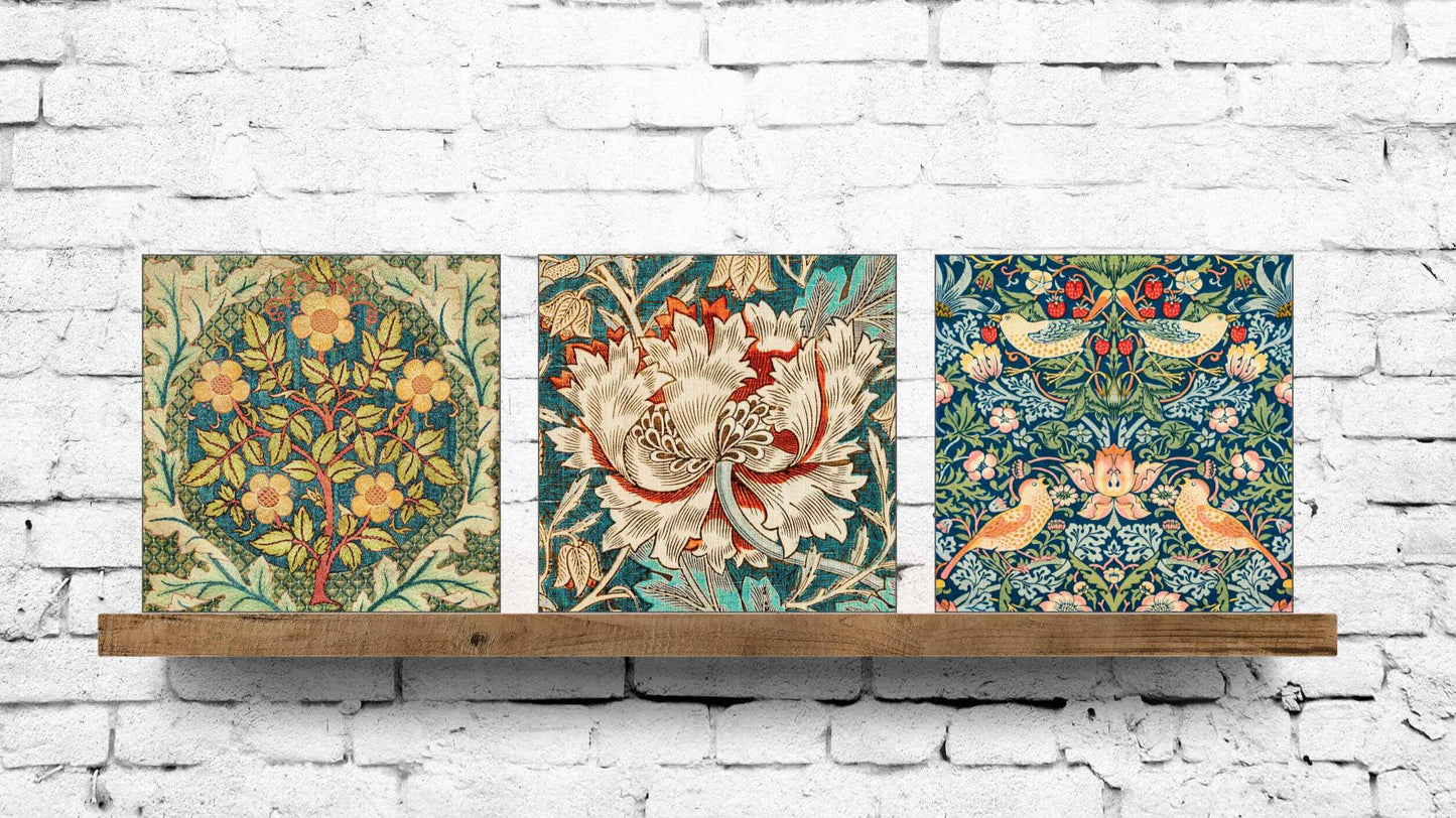 William Morris Display Tiles - Set Of 3