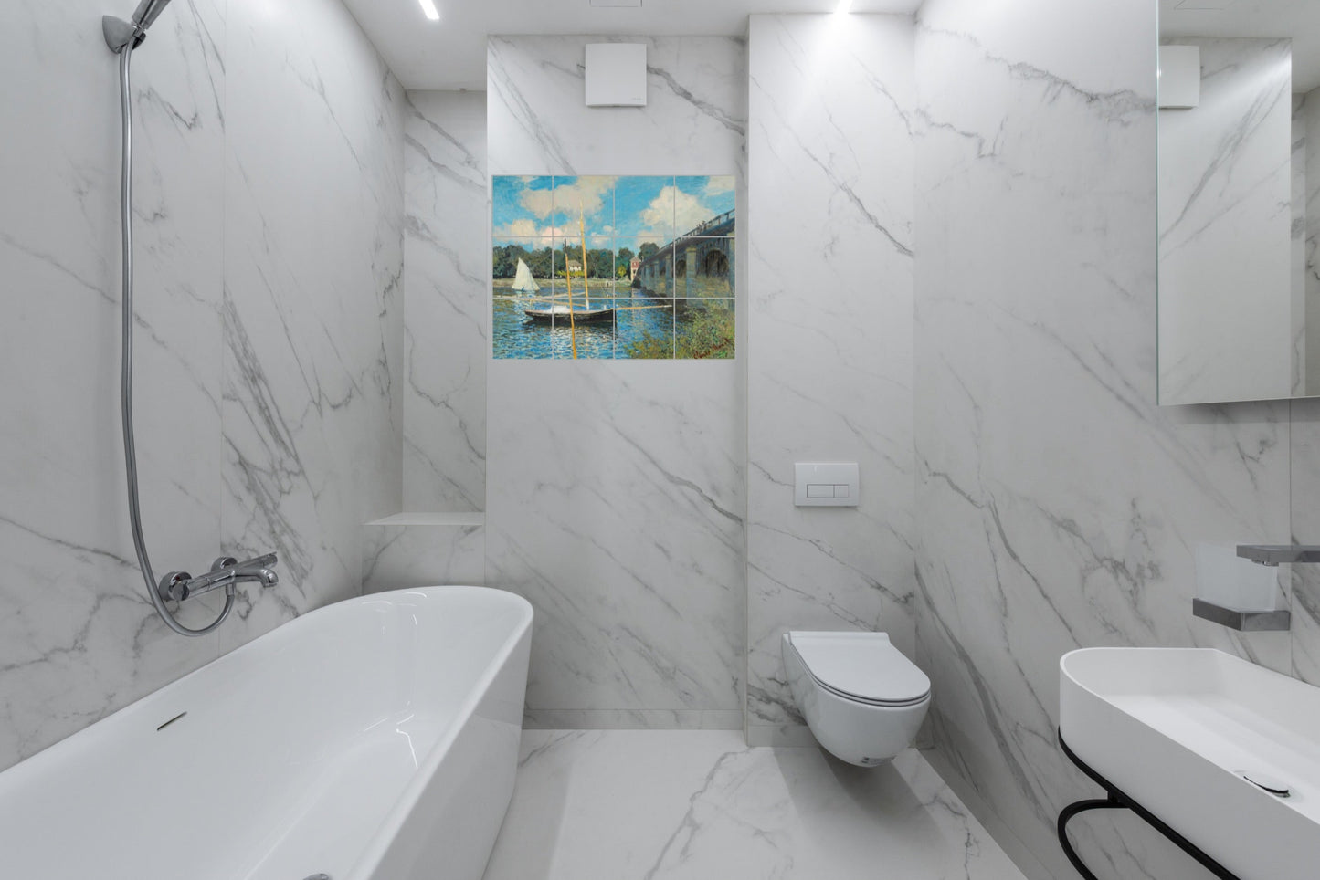 Claude Monet Original Art Murals - The Bridge at Argenteuil (1874)