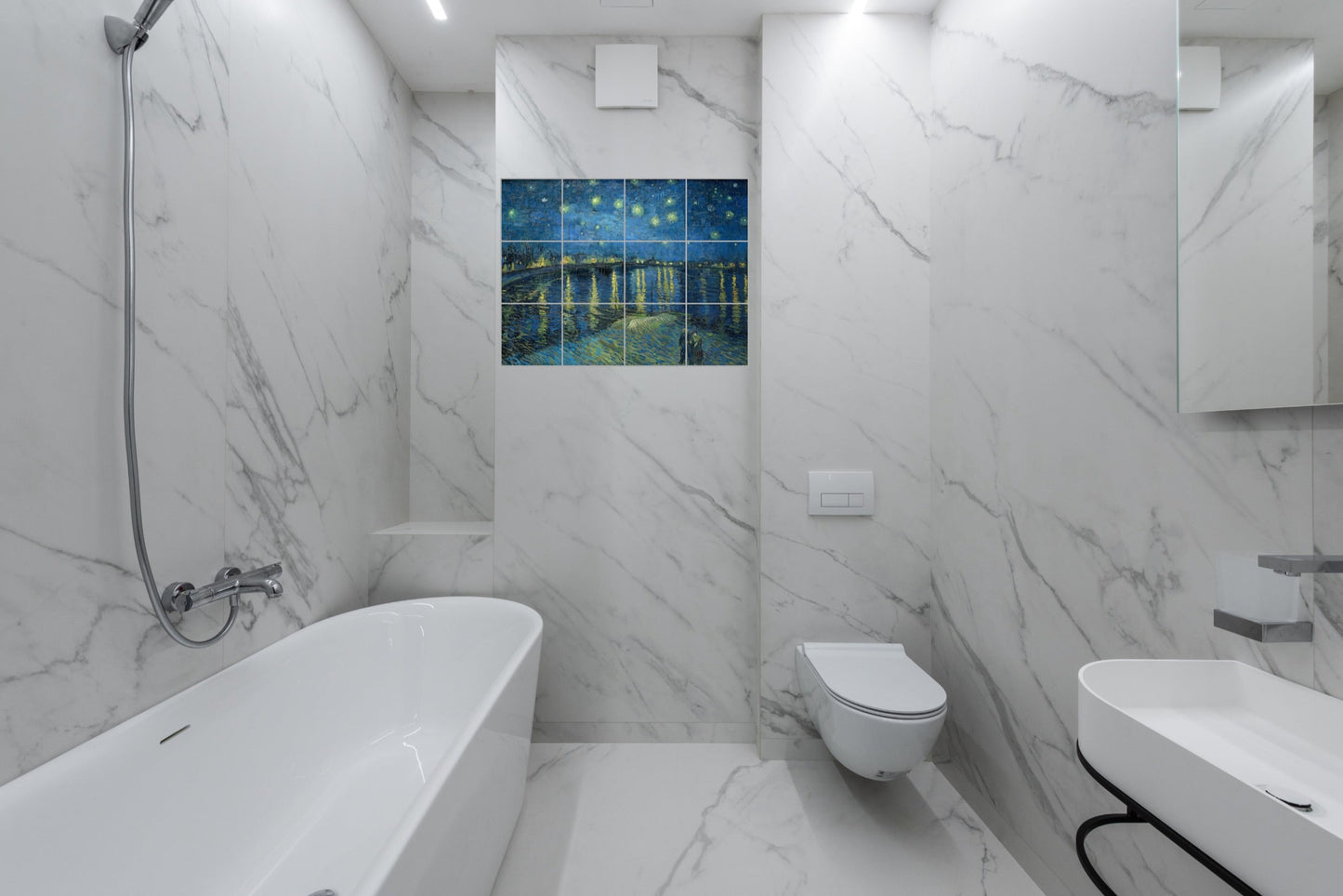 Vincent van Gogh Original Art Murals - Starry Night Over the Rhône (1888)