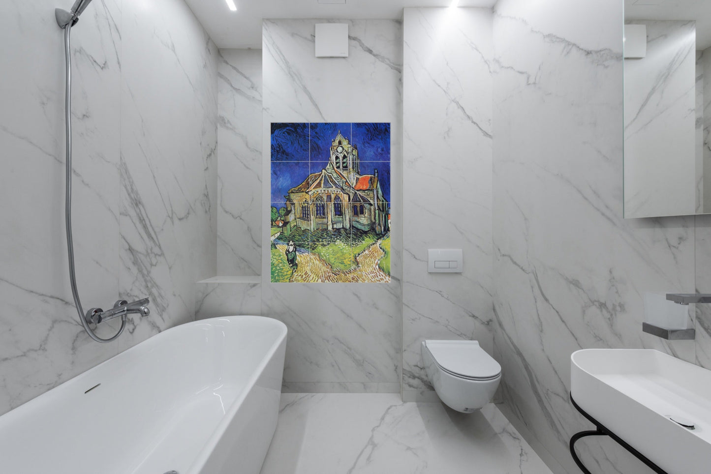 Vincent van Gogh Original Art Murals - The Church at Auvers (1890)