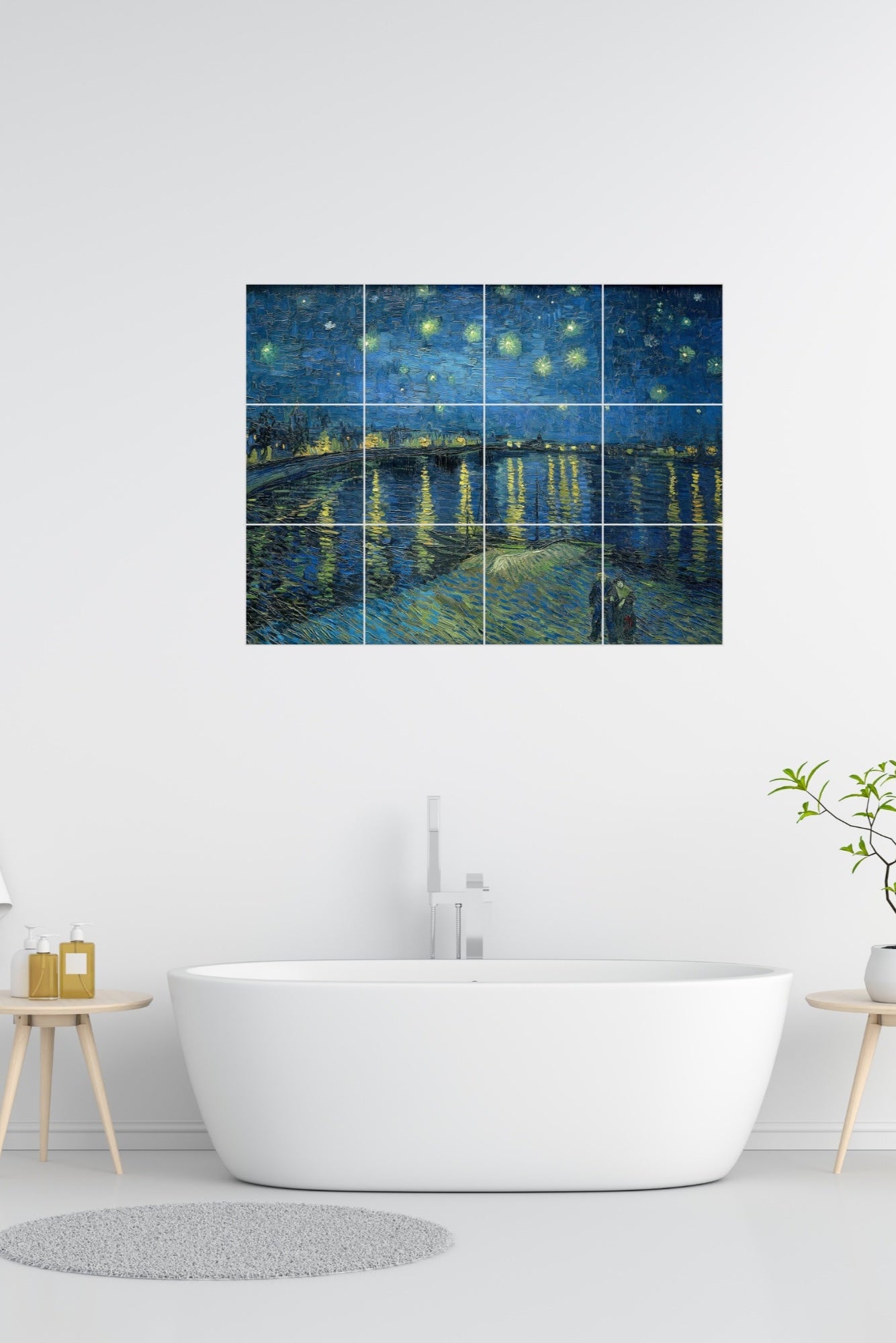 Vincent van Gogh Original Art Murals - Starry Night Over the Rhône (1888)
