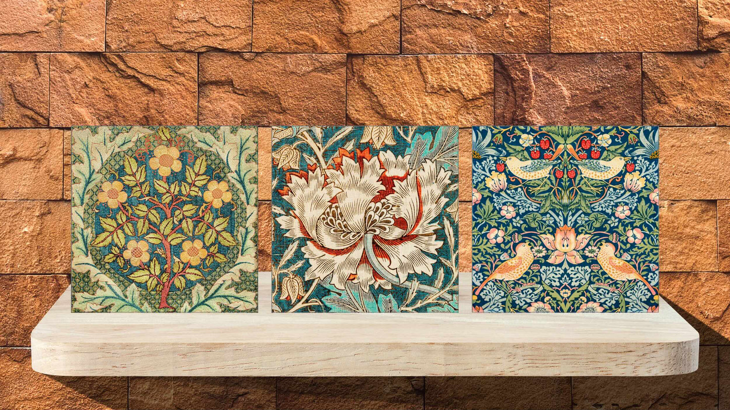 William Morris Display Tiles - Set Of 3