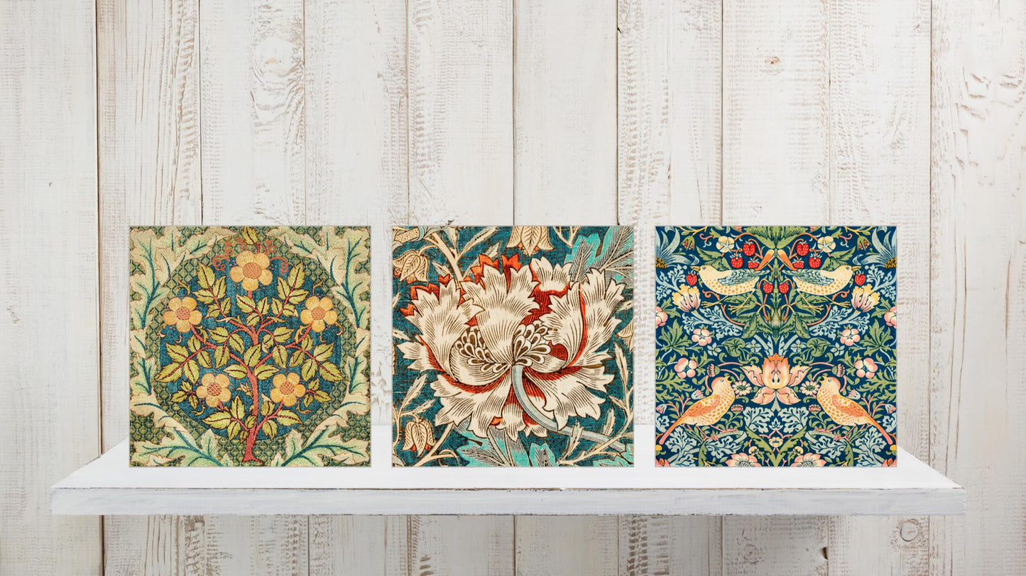William Morris Display Tiles - Set Of 3