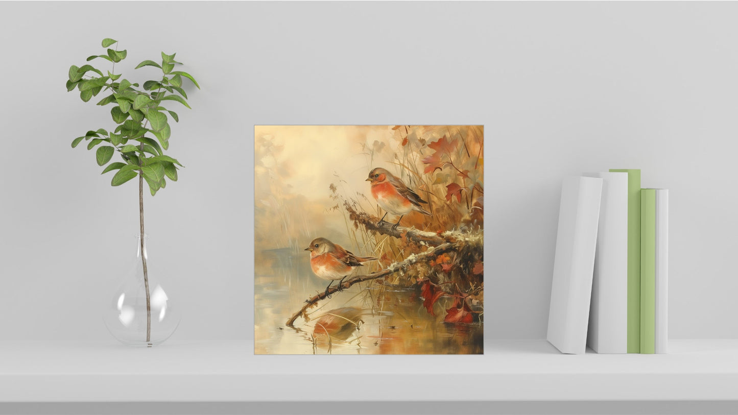 Archibald Thorburn Tribute Bird Series - European Robbins