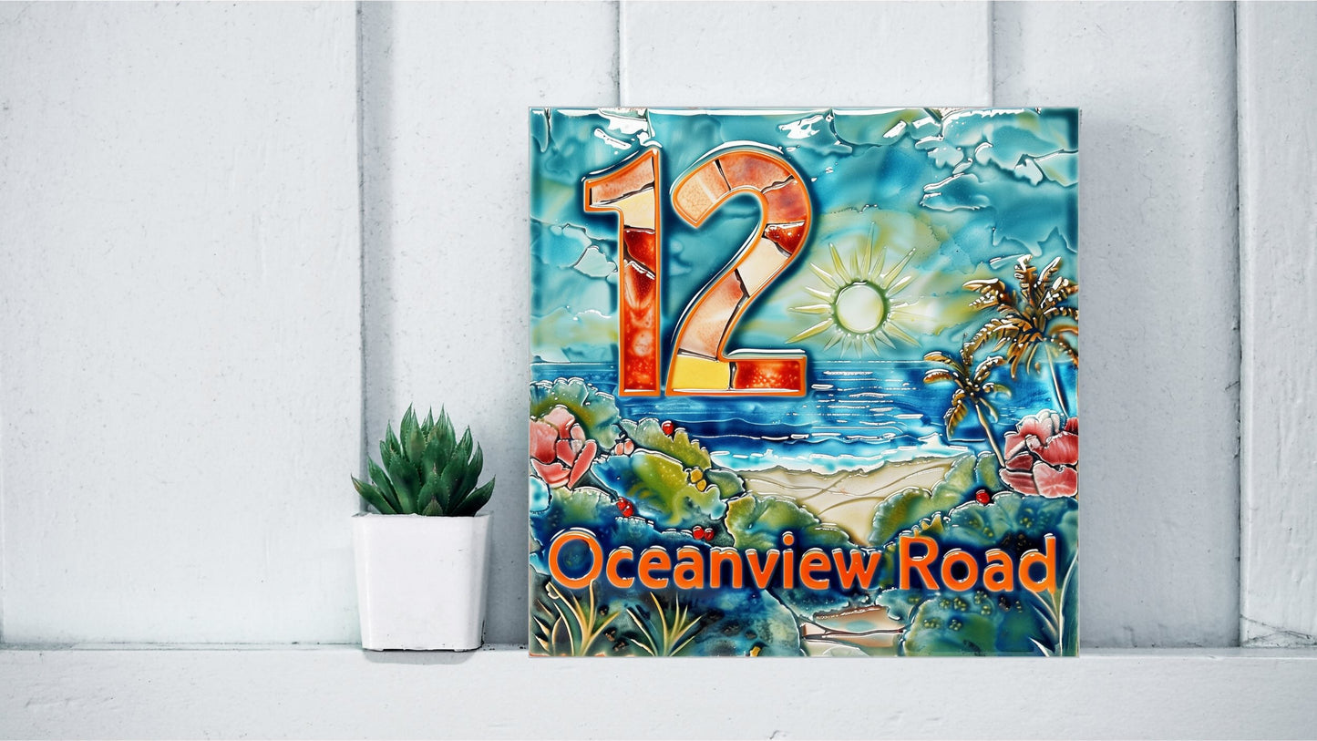 Customised House Number Tiles From Scratch - Unlimited Design Options!