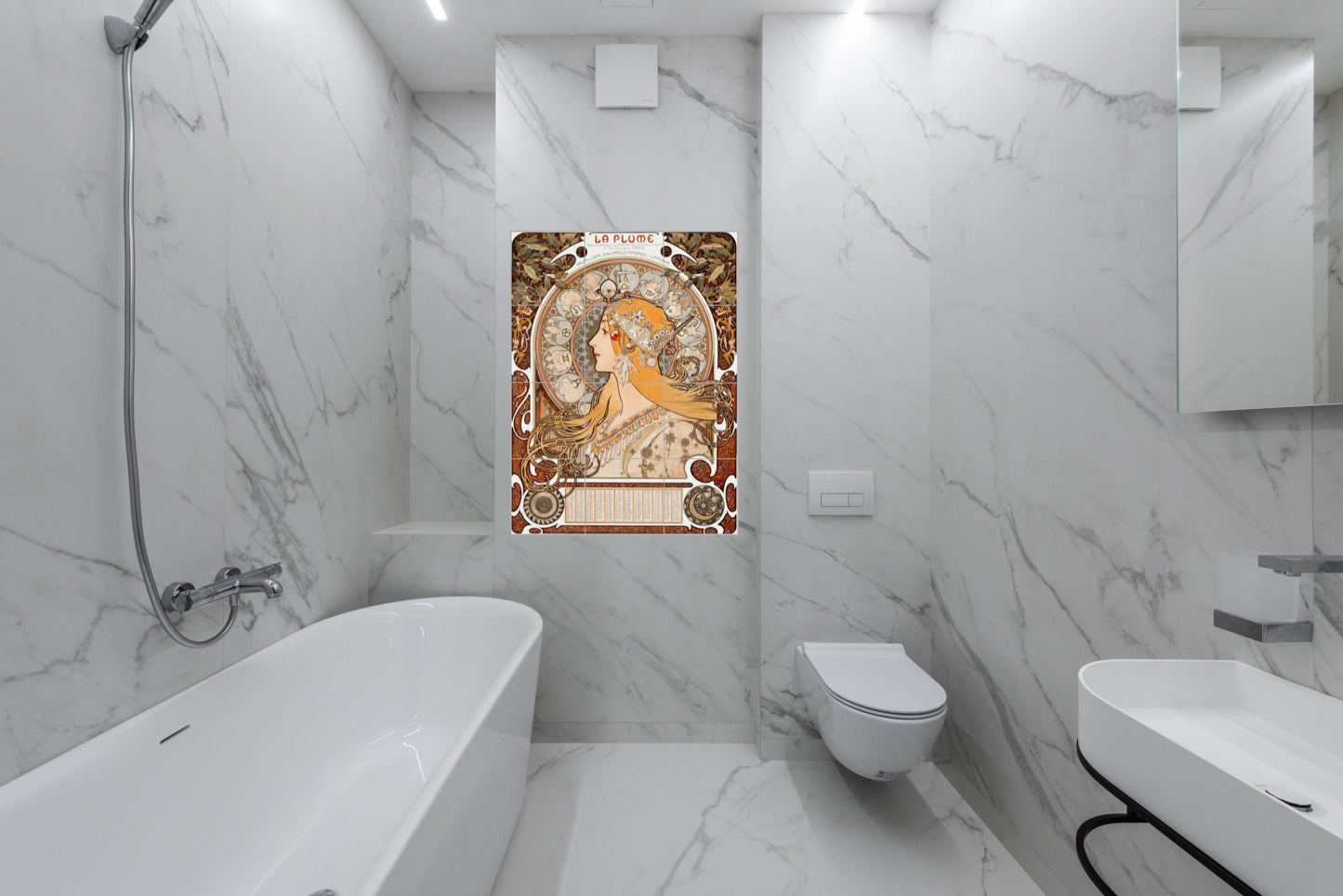 Alphonse Mucha Original Art Murals - La Plume (1899)