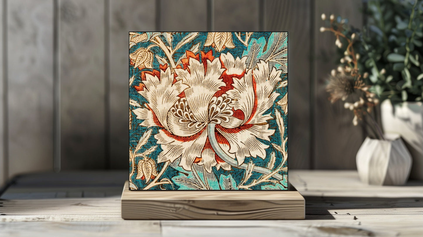 William Morris Display Tiles - Honeysuckle (1876)