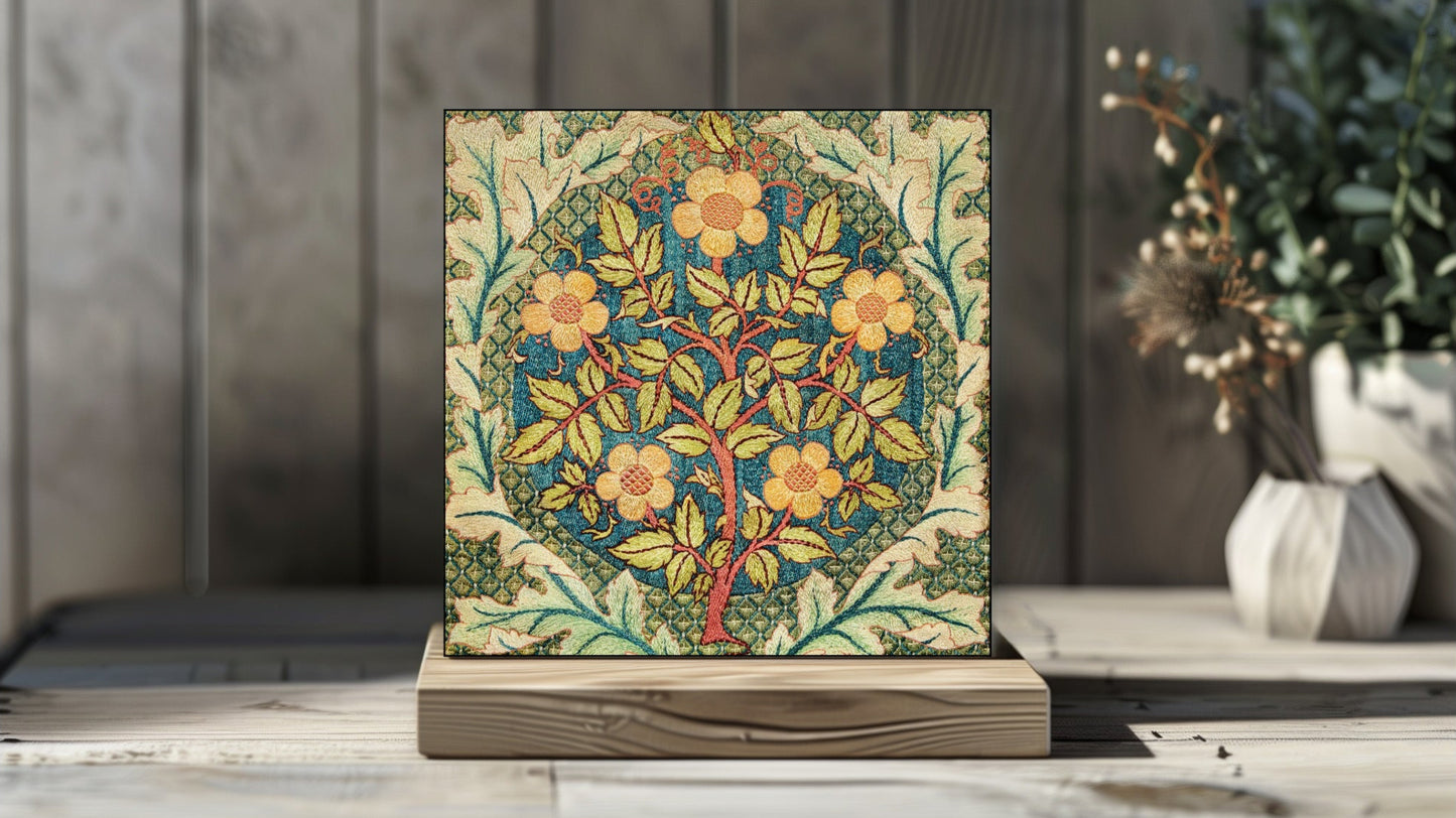 William Morris Display Tiles - Rose Wreath (1834-1896)