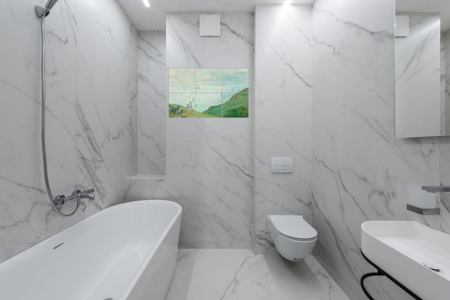 Claude Monet Original Art Murals - Cliffs at Pourville (1882)