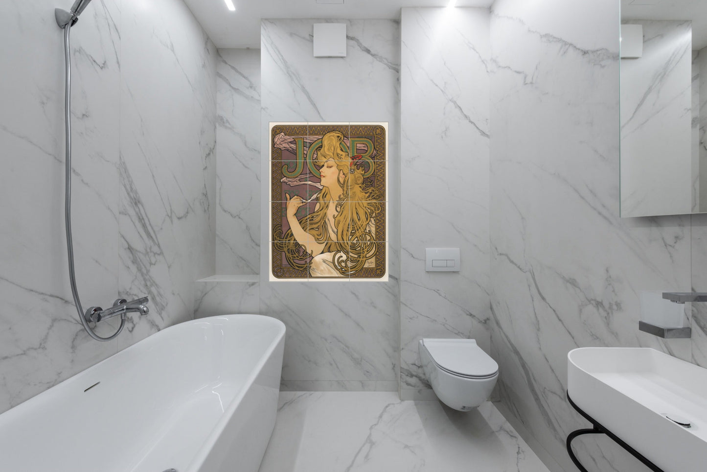 Alphonse Mucha Original Art Murals - Job (1896)