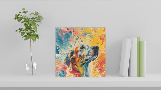 Animal Marbling Portrait Series (Vivid Colour) - Dog