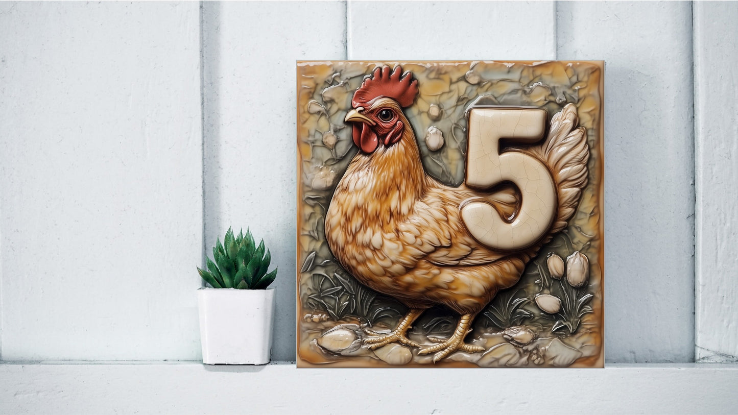 Customised House Number Tiles From Existing Design Templates