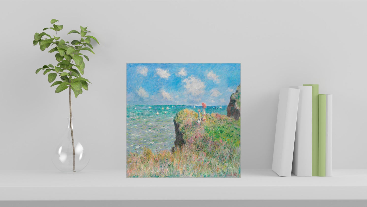 Claude Monet Display Tiles - Cliff Walk at Pourville (1882)