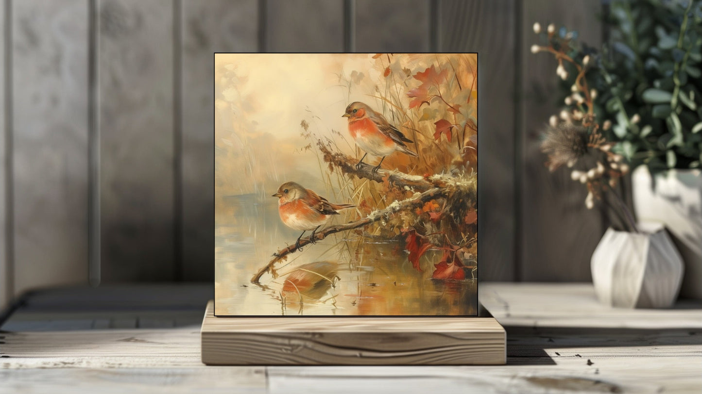 Archibald Thorburn Tribute Bird Series - European Robbins