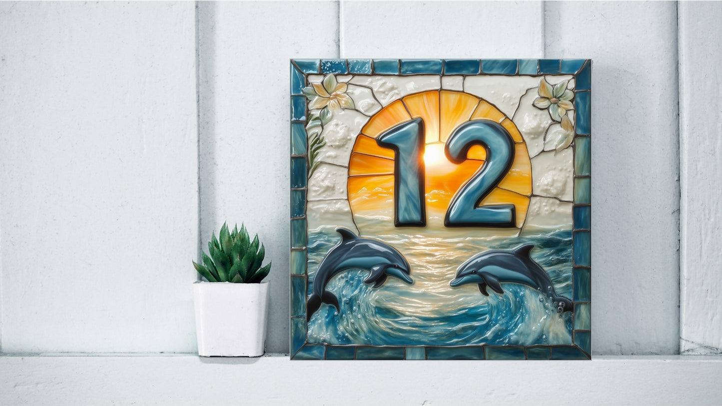 Customised House Number Tiles From Existing Design Templates