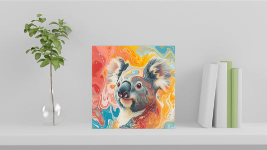 Animal Marbling Portrait Series (Vivid Colour) - Koala