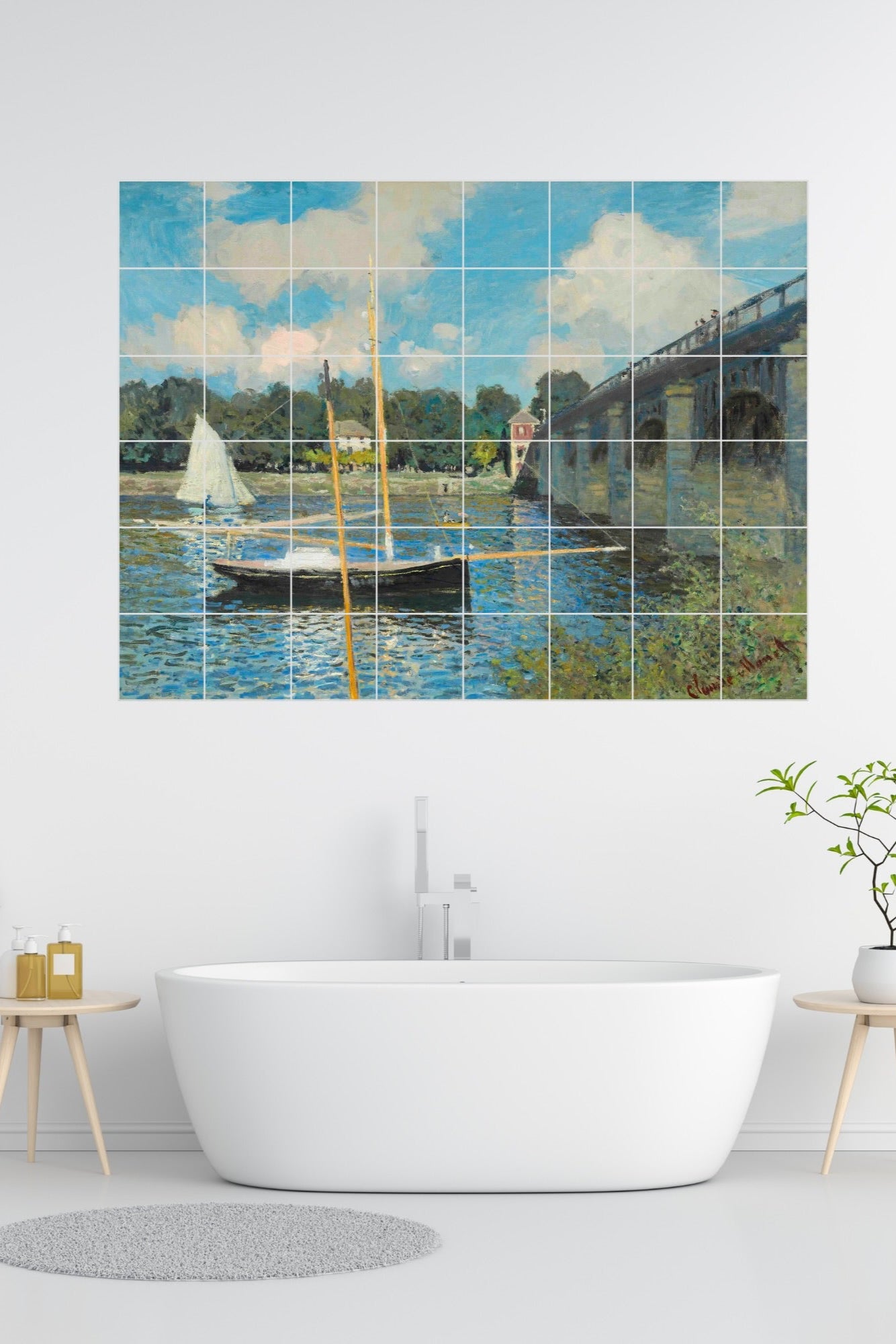 Claude Monet Original Art Murals - The Bridge at Argenteuil (1874)