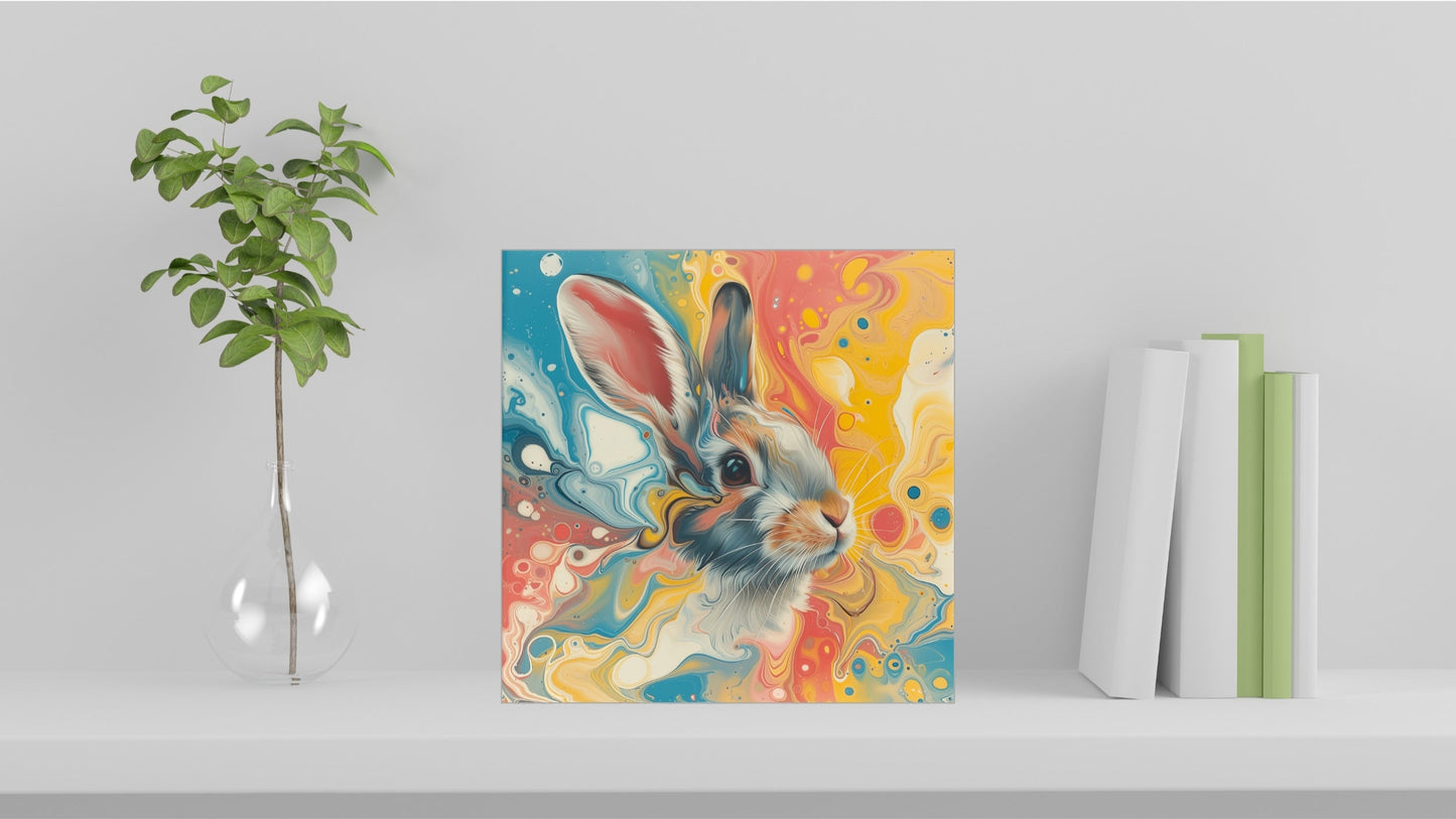 Animal Marbling Portrait Series (Vivid Colour) - Bunny