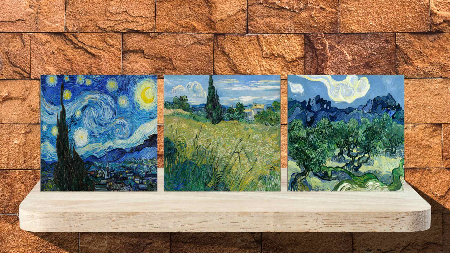 Vincent van Gogh Display Tiles - Set Of 3