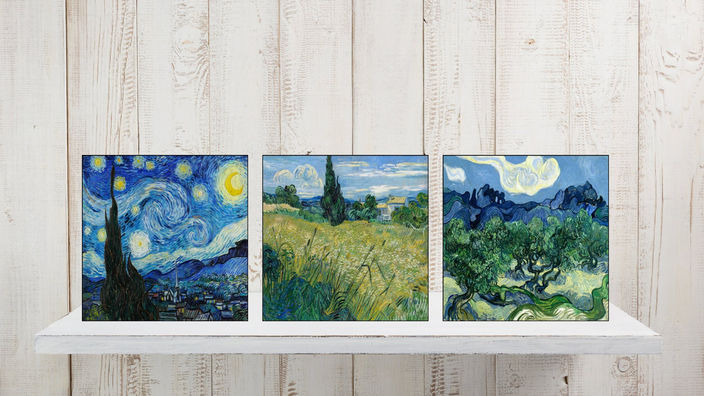 Vincent van Gogh Display Tiles - Set Of 3