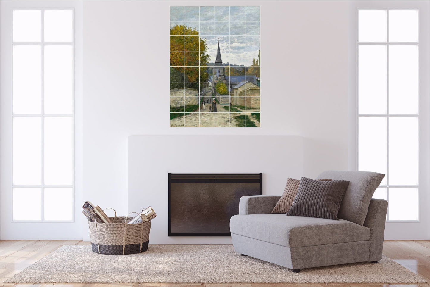 Claude Monet Original Art Murals - Street in Sainte-Adresse (1867)