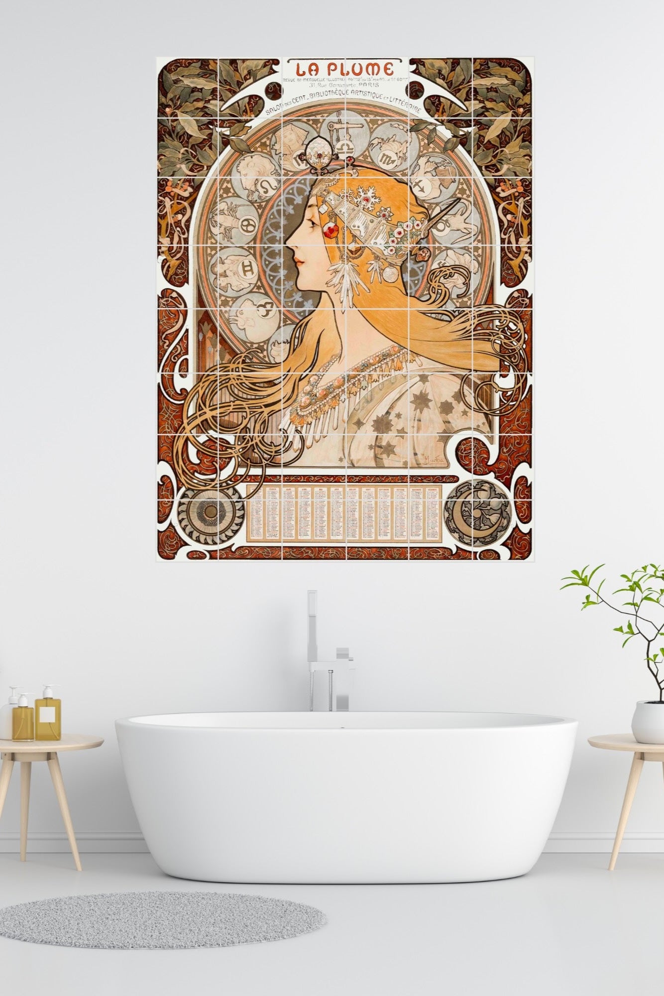 Alphonse Mucha Original Art Murals - La Plume (1899)